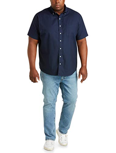 Amazon-Essentials-Mens-Short-Sleeve-Pocket-Oxford-Shirt-fit-by-DXL