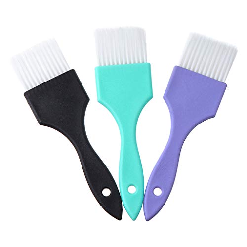 jiumoji Salon Hair Dye Brush Styling Tool Hairdressing Coloring Brush with Portable Handle (-Black, 19x5.5cm) - Thumbnail 6