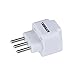 TESSAN Grounded Universal Travel Plug Adapter USA to Italy Travel Prong Converter Adapter Plug Kit for Italy (Type L) - 3 Pack(WHITE)
