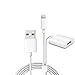 ANIASOM Pencil Charging Cable Replacement for Apple, 6 inch Long 2-in-1 USB Pen Charging Cable, Multi Function Charger/Data Cable Adapter with Connectors to iPhone and iPad Pro Accessories