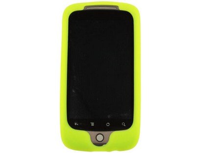 Rubber Silicone Protective Skin Cover Case Green For Nexus One