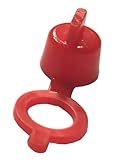 50 Grease Fitting Caps Red Polyethylene