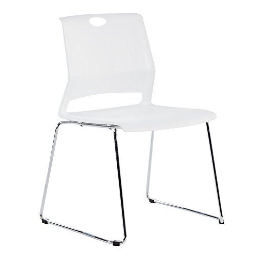 Sidanli White Plastic Stackable Chairs(Set of 4) Pricepulse