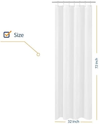 N Y Home Small Stall Shower Curtain Liner Fabric 32 X 72 Inch