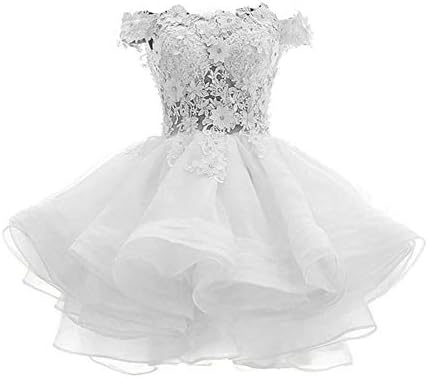Women's Off The Shoulder Organza Short Homecoming Dresses