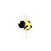 Pompom Bumble Bees Black&yellow W/googly Eyes Craft Spring Easter Floral Picks 6/pkg