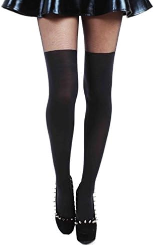 Pamela Mann Plain Over The Knee Tights-Black-One Size