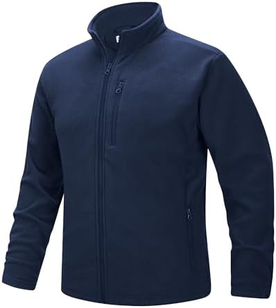 32 Degrees Men's Sherpa Lined Fleece Jacket (Marine Navy, Medium