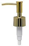 Gold Finish Metal Lotion Dispenser Replacement Pump