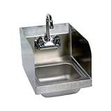Stainless Steel Hand Sink with Side Splash - NSF - Commercial Equipment 10
