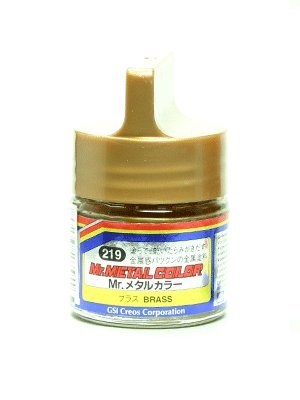 Gundam Mr. Metal Color 219 - Brass Paint 10ml. Bottle Hobby