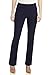 Rekucci Womens Ease Into Comfort Fit Barely Bootcut Stretch Pants (8, Navy)
