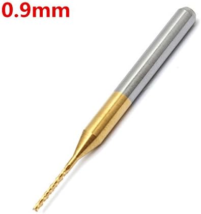 0.9mm Tungsten Steel Titanium Coat Carbide End Mill Engraving Bit CNC PCB Rotary Burr