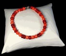Fashion Jewelry - Elegant Coral and Red Stone Faux Glass Bracelet - Tribal Anklet - Adult Jewelry