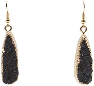 Druzy Collection - Raven Drop Earrings
