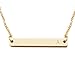 18K Gold Initial Bar Necklace Mothers Day Gift Bridesmaid Jewelry Sorority Sister Gift