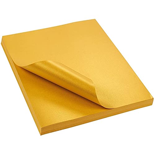 Gold Metallic Cardstock Paper for Card Making (8.5 x 11 In, 96 Sheets