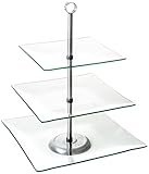 Home Dess Chef Buddy Three Tier Square Glass Buffet