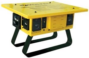 09-00676 T-Slot Temporary Power Box with 6 GFCI, 50 Amp, Blue