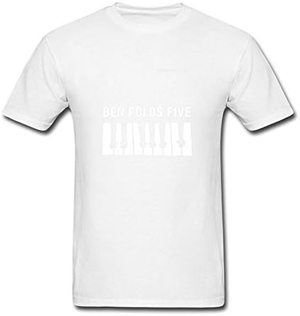 FUSHUO18MENT Men's Ben Folds Five T-shirt Size M White