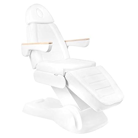 ELEKTRISCHE KOSMETIKLIEGE THERAPIELIEGE MASSAGELIEGE TATTOOLIEGE FUSSPFLEGESTUHL LUX 273B WHITE WEISS 3 MOTOREN