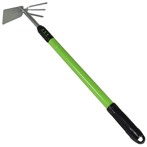 AB Tools-Toolzone Telescopic Extendable Double Headed Cultivator Garden Hoe/Fork 640-910mm
