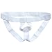 YiZYiF Men's Bandage Open Pouch G-string Underwear with Enhancing Strap White