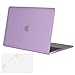 MOSISO Plastic Hard Case with Screen Protector Compatible Newest Macbook Pro 15 Inch with Touch Bar, Deep Purple