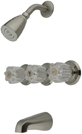 Kingston Brass Kb138 3 Acrylic Handle Tub And Shower Faucet