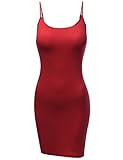 Awesome21 Women's Slim Fit Solid Spaghetti Strap Cami Slip Dresses