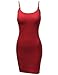 Awesome21 Women's Slim Fit Solid Spaghetti Strap Cami Slip Dresses