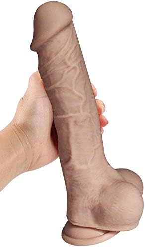 8 inch Realistic Silicone Dicks Flexible Personal Massager with Suction Cup for Women QZ3 UD1MM5