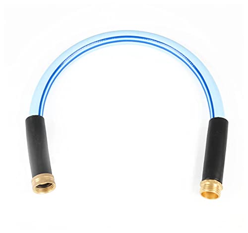 Atlantic 2 Ft Heavy Duty Garden Hose - 5/8 Inch Short Leader Hose With Brass Connectors