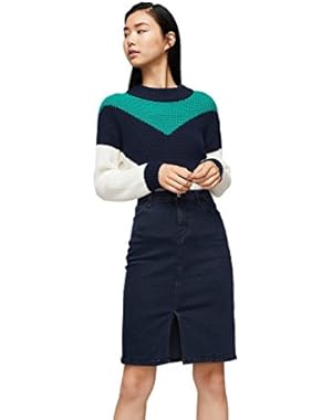 Women's Slit Denim Skirt