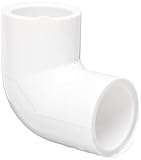 GF Piping Systems PVC Pipe Fitting, 90 Degree Elbow, Schedule 40, White, 4