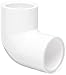 GF Piping Systems PVC Pipe Fitting, 90 Degree Elbow, Schedule 40, White, 4