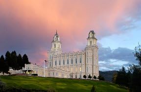 LDS Plastic Manti Utah Temple Photo Temple Recommend Holder - Hank deLespinasse Temple Art
