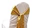 10 New Satin Chair Sashes Bows Ties - Wedding Decorations - Gold