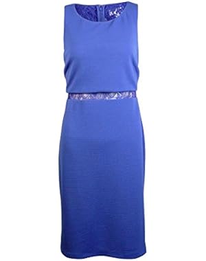 Jessica Simpson Womens Pop Over Sleeveless Dress w/ Ace Illusion