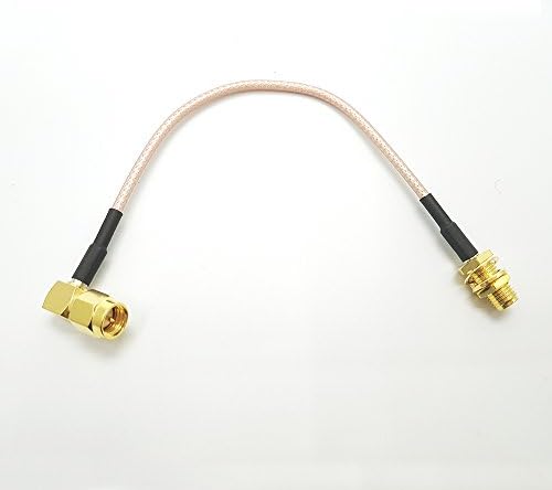 HINDUSTRY RF Coaxial Coax Assembly SMA Female to SMA Male Right Angle 6''