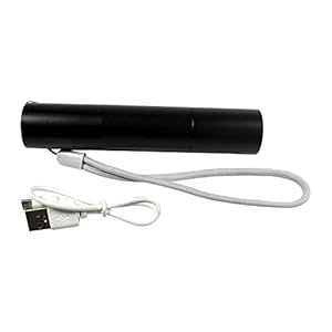 Powerful 365nm UV Blacklight Flashlight For Minerals - USB Rechargeable With Sodalite Sample Included