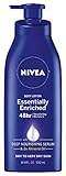 NIVEA Essentially Enriched Body Lotion - 48 Hour Moisture For Dry to Very Dry Skin - 16.9 fl. oz. Pump Bottle