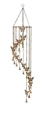 Deco 79 24283 Chic Metal Glass Wind Chime, 7" W x
