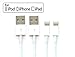 Twin Pack - USB Data and Charging Short Cable (5 inches Long) Compatible with Apple iPhone 5, 5S, 6, 6 Plus, 6S, 6S Plus, 7, 7 Plus, iPad Air, iPad Mini and iPod Touch (White)