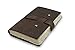 Kathmandu Valley Co. Nepali Traveler Vintage Leather Journal with Handmade Lokta Paper, 5x8 inch Office Notebook Planner, Made in the Himalayas of Nepal, Dark Brown Walnut