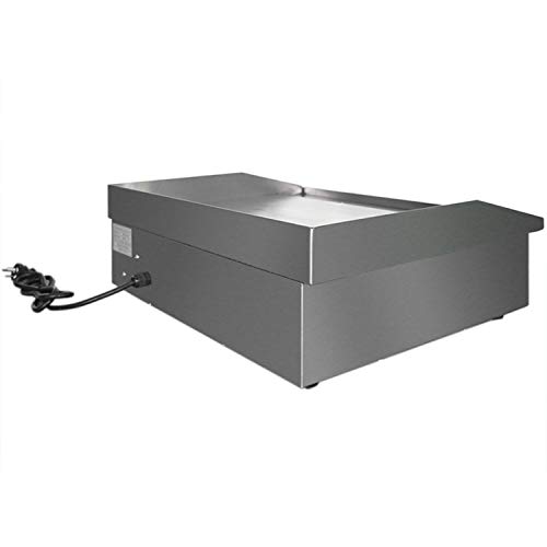 YiiYYaa 1600W 21.6" Commercial Electric Countertop Griddle Grill, Grilled Squid and Steak Machine Tabletop Flat Grill,Stainless Steel Restaurant Grill, with Adjustable Temperture Control (21.6 in)