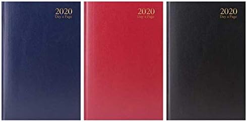 2020 Diary A4 A5 A6 Page A Day Shared Weekend Week to View Planner Hardback Black Blue Burgundy (Blue, A5 Page A Day)