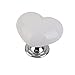Heart Shaped Door Drawer Bin Handle Pull Knob Hardware White S