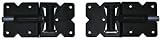 Vinyl Fence Gate Hinges (Black Hinge Pair) for Vinyl and PVC Fences