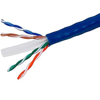 Monoprice Cat6 Ethernet Bulk Cable - Network Internet Cord - Solid, 500Mhz, UTP, CMR, Riser Rated,Pure Bare Copper Wire, 23AWG, 500ft, Blue